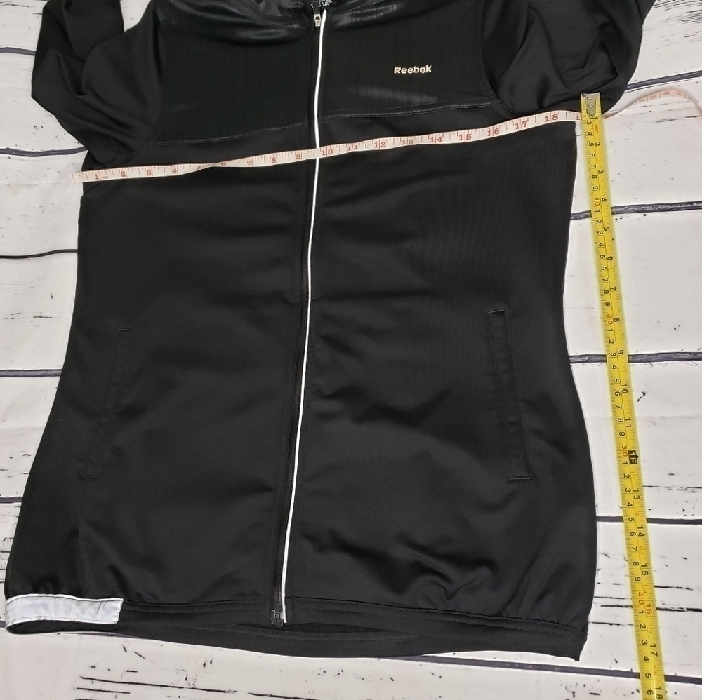 Reebok  Play Dry Reflective Black Jacket Size M - Picture 6 of 7